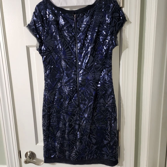 Vince Camuto Navy Sequin Dress Size 12 - Picture 5 of 14
